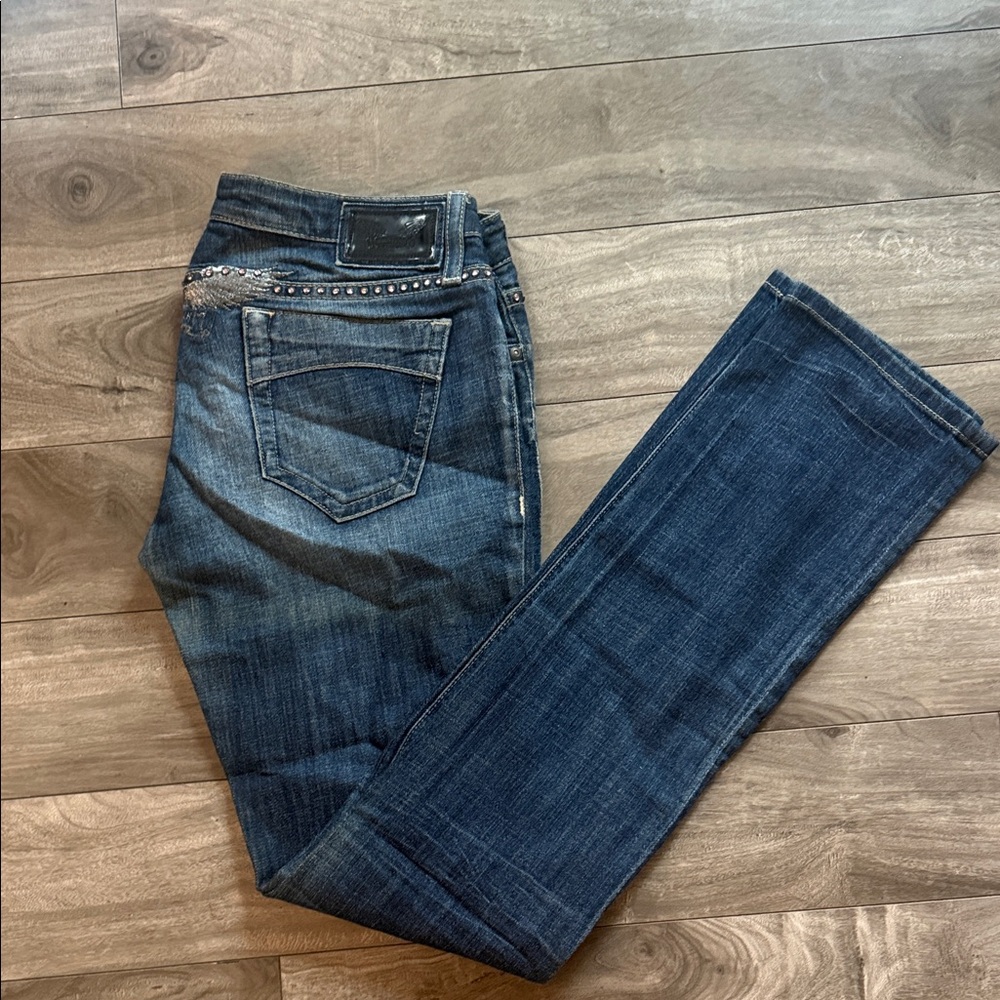 Robin's Jean Dark Blue Denim with Silver Accents